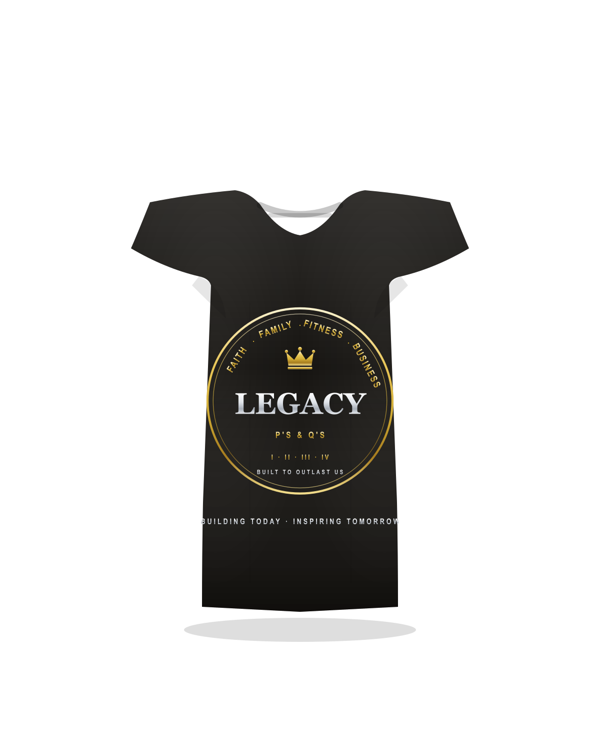 Four Pillars Badge Tee mockup